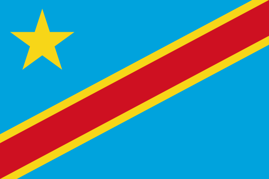 vlag van Democratische Republiek Congo