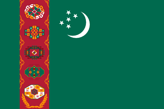 vlag van Turkmenistan